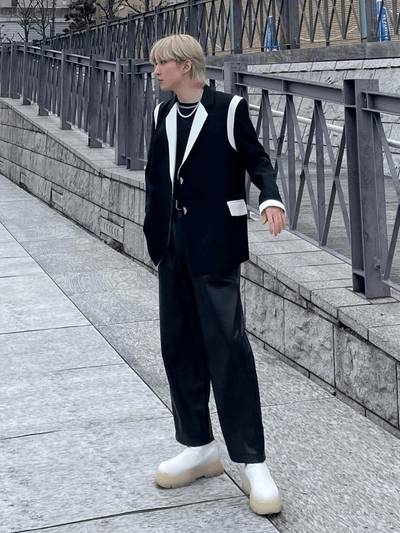 [pradox.0] Contrasting Color Suit Jacket pr05