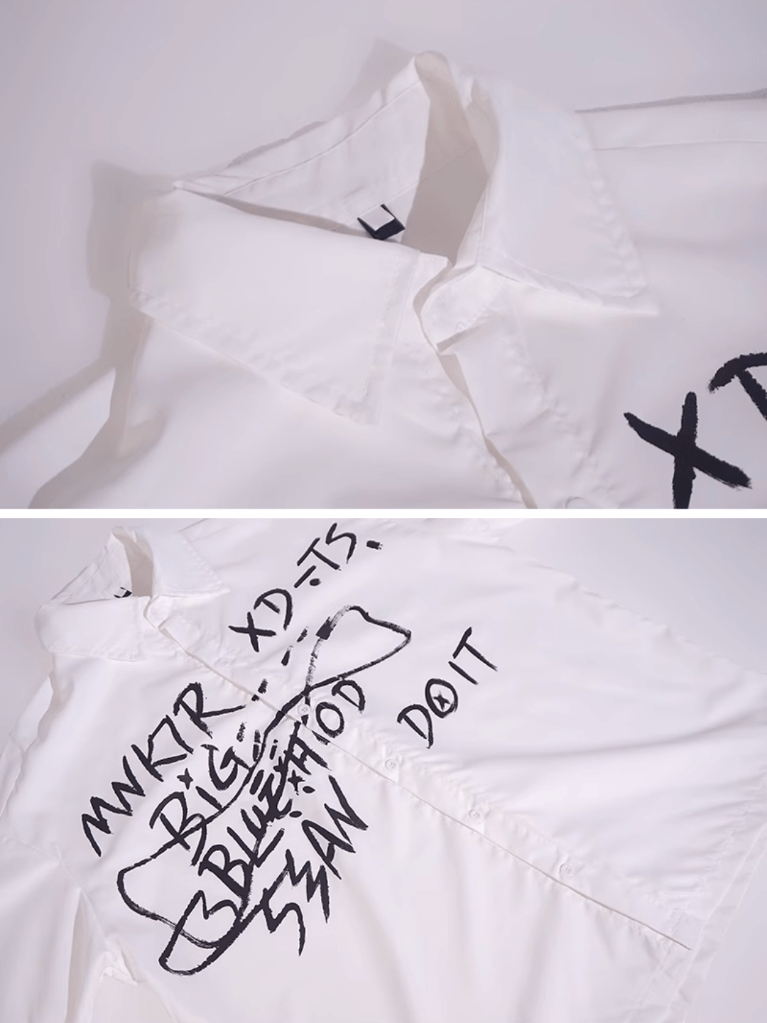 [FLAT ROOM] Lingshiduo/artistic graffiti design thin shirt FL64