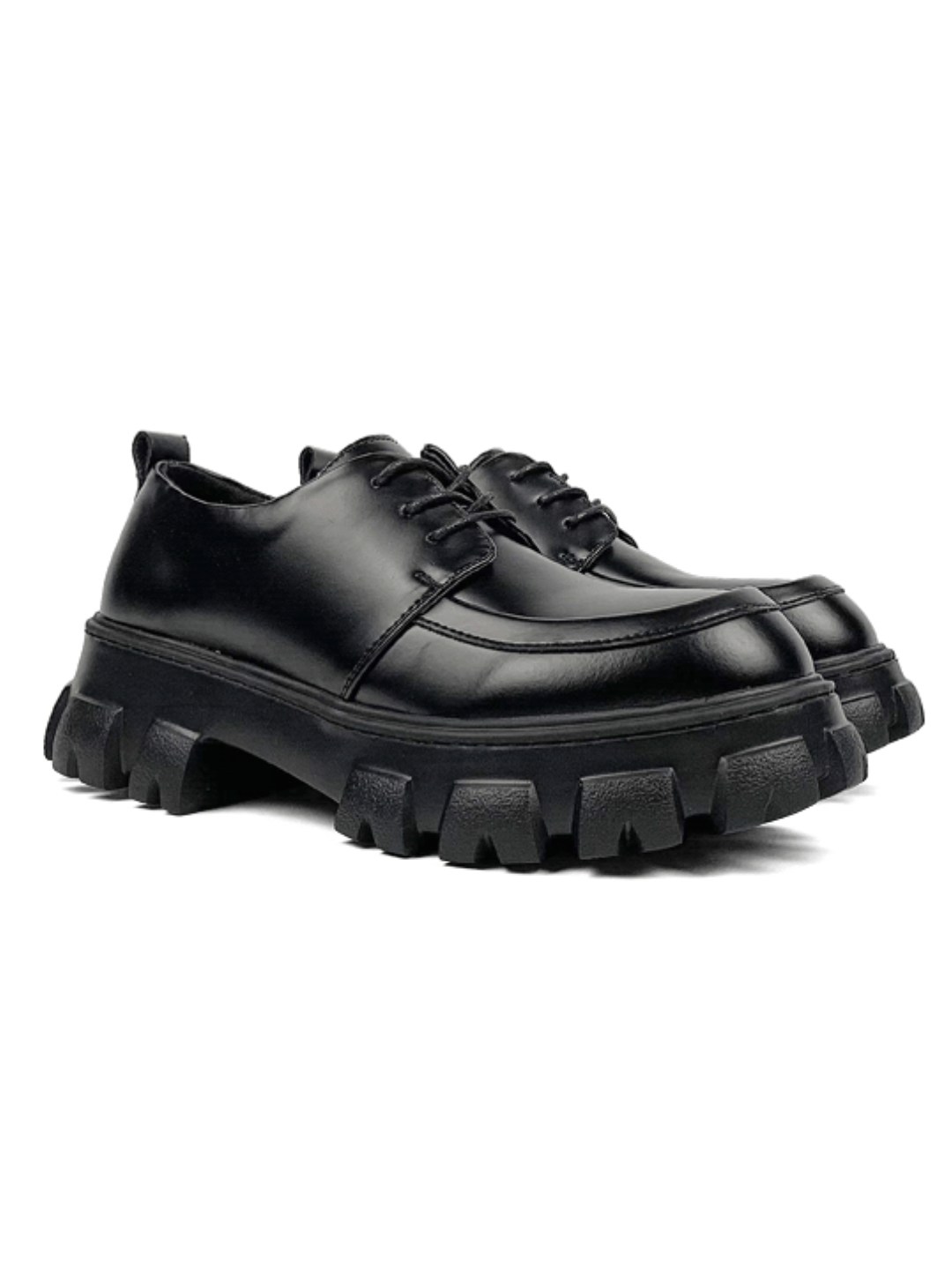 [_kuro_05] leather high-end platform shoes kr09