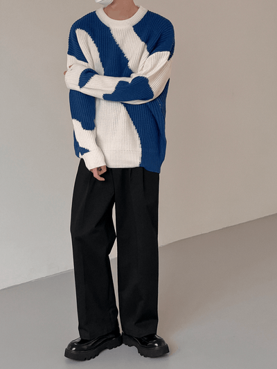 [DAZIONSED] Contrast Pull Sweater NA603