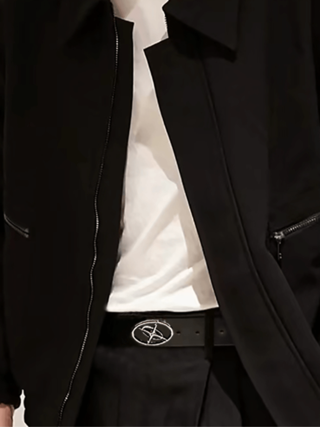 metal black trendy advanced design sense belt NA623