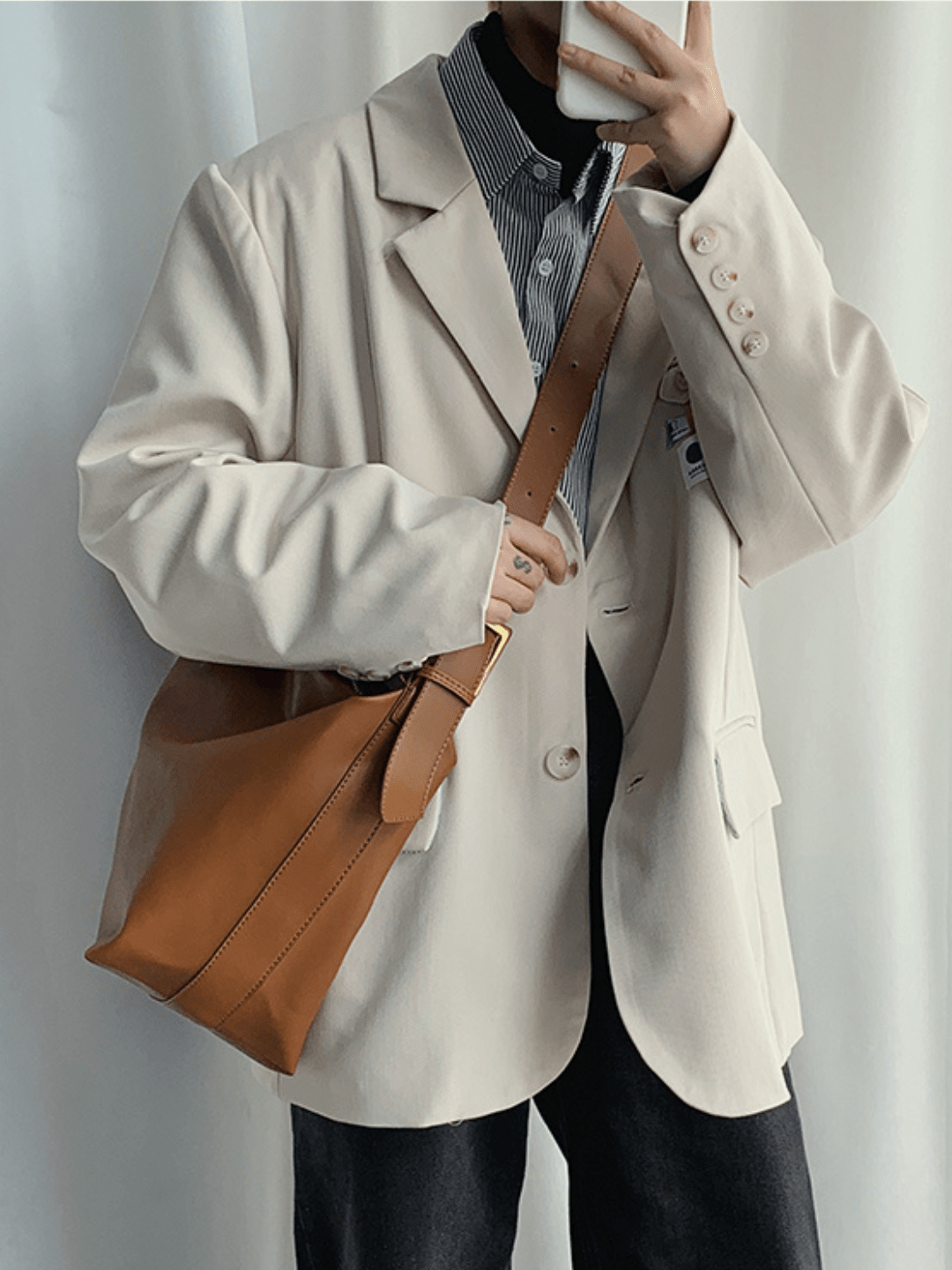 Korean street leather shoulder bag na864