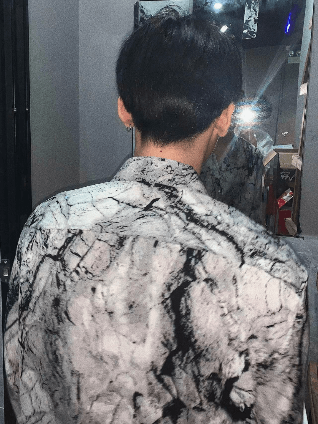 [01H studios] Casual loose drape shirt