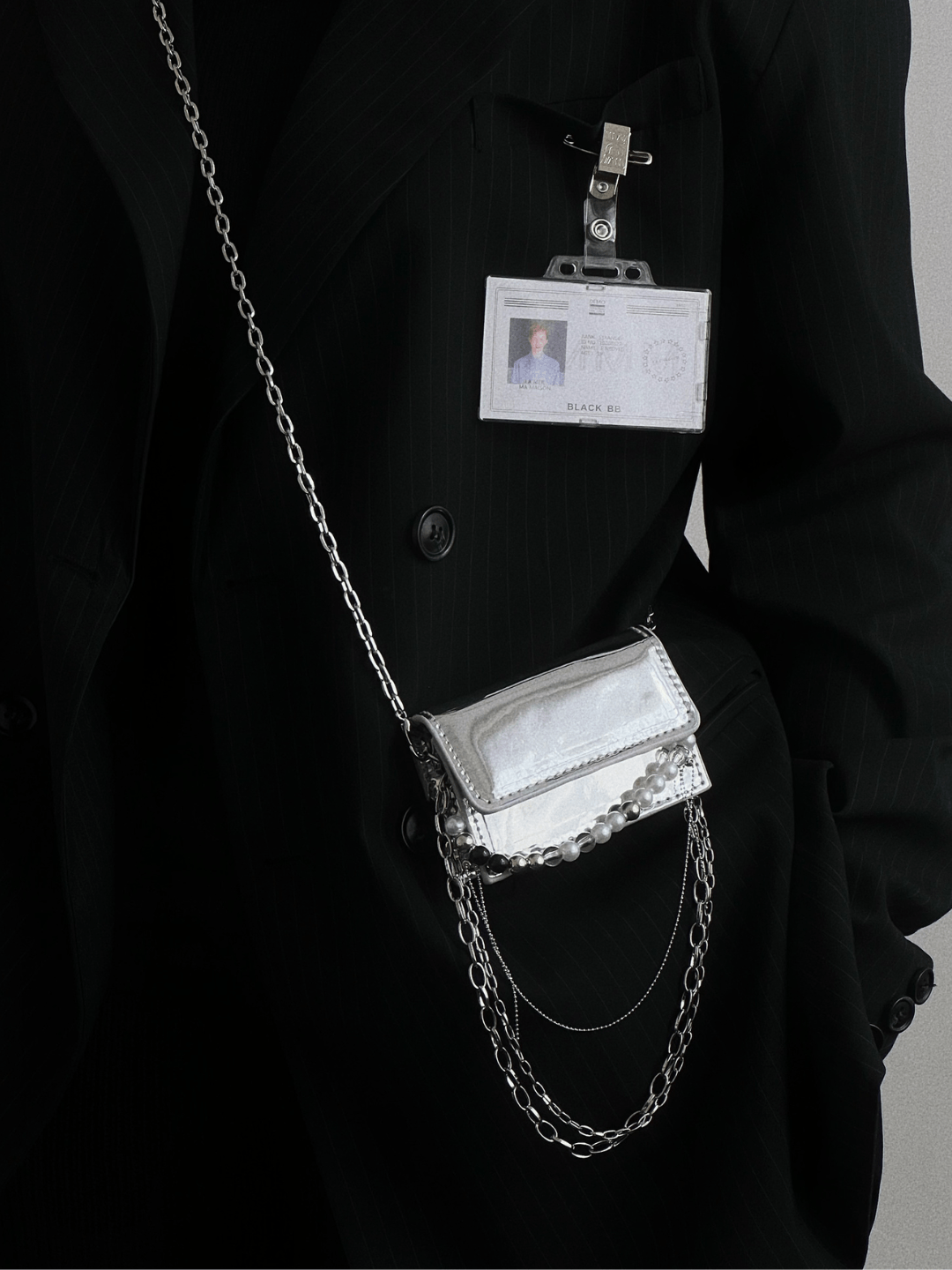Metal Y2K Mini Chain Square Bag na680