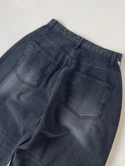 [FLAT ROOM] Track super wide jeans 2color FL23
