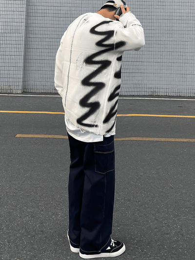 [CEDY] Letter Loose Sweater NA201