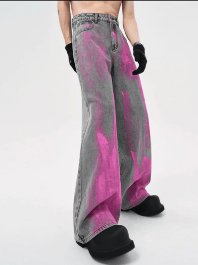A-type smoke gray floor mopping pants na673