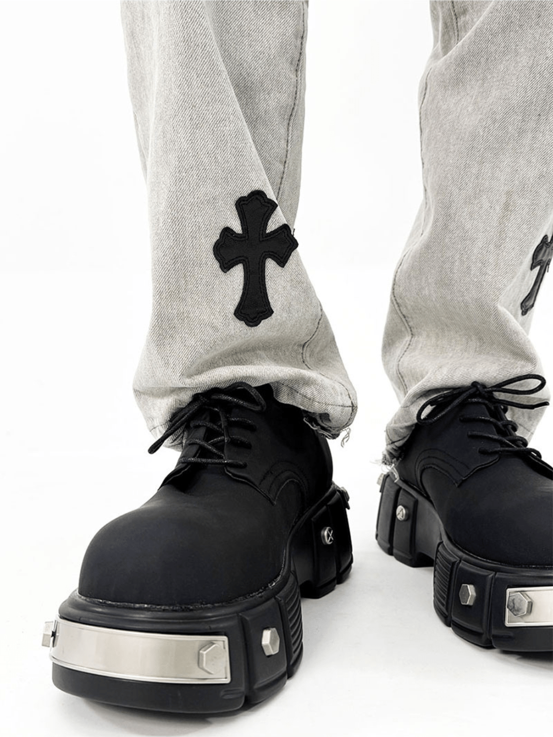 Head Round Toe Leather Shoes na948