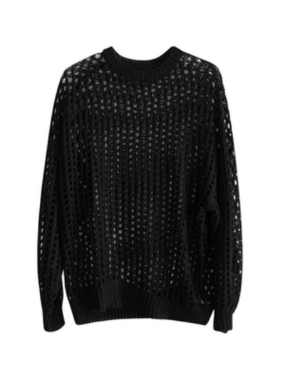 [HOZI] mesh knit long T-shirt NA170