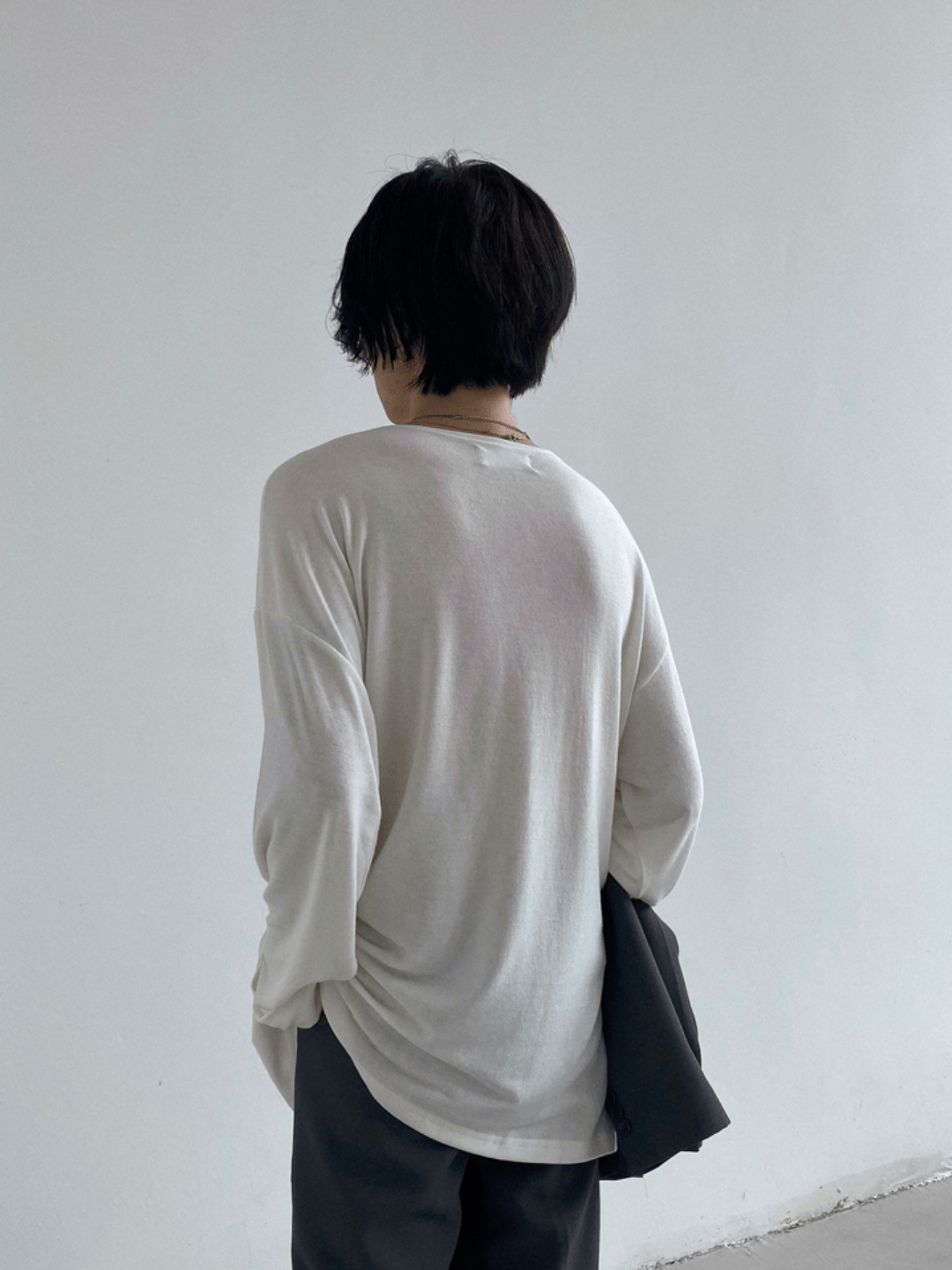 [GENESISBOY] Wool feel fabric high T-shirt NA303