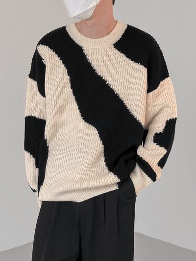 [DAZIONSED] Contrast Pull Sweater NA603