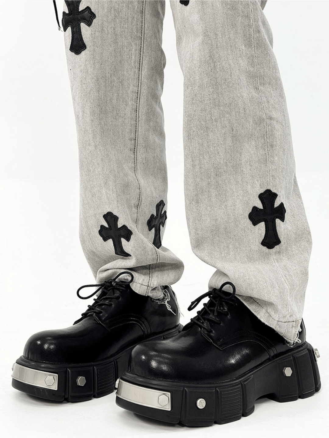 Head Round Toe Leather Shoes na948