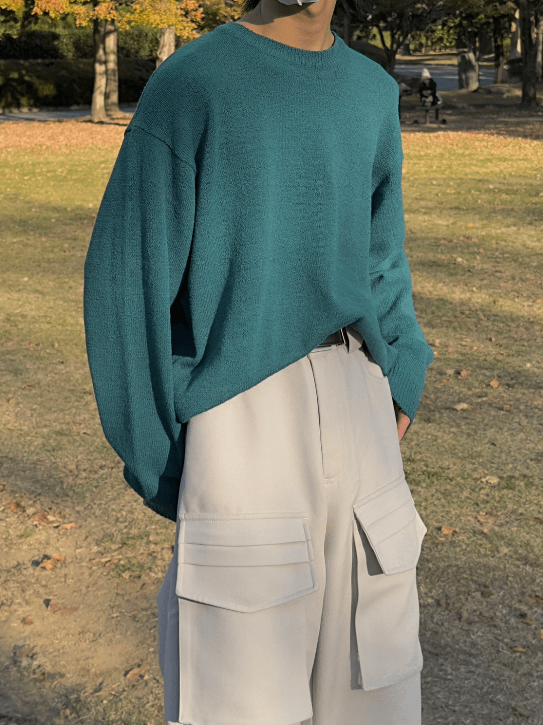 [FLAT ROOM] Solid Bookle Knit