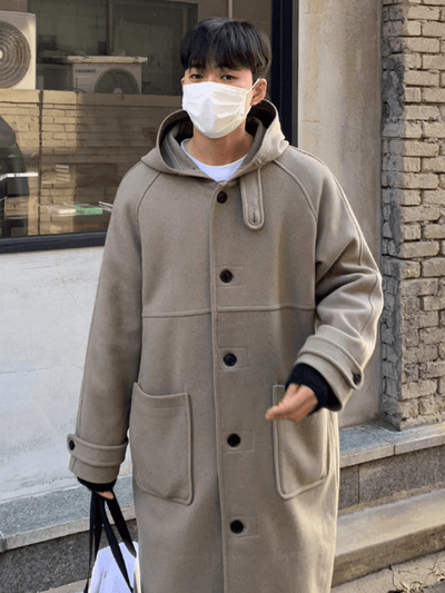 [MRCYC] hooded medium-length wool coat na721