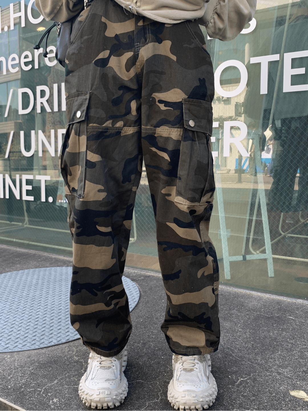 [n40mz] camouflage high waist slimming pants na762 