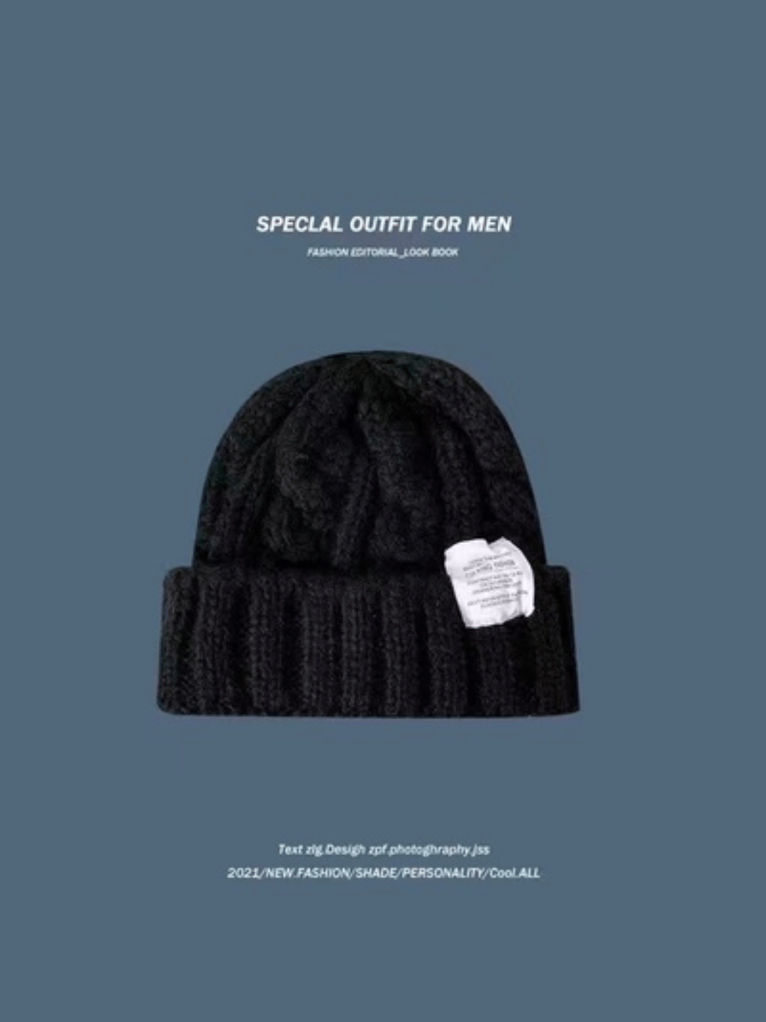 [FLAT ROOM] big head knitted hat FL27