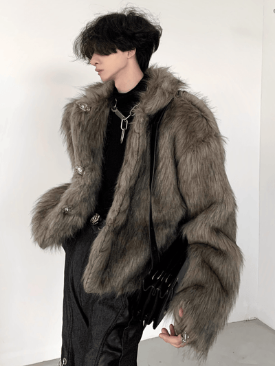 [AutumnWind] long hairy short section faux fur coat na779