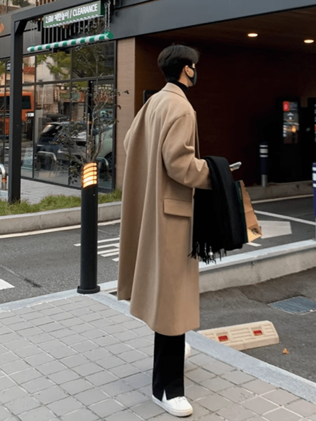 [MRCYC] mid-length Korean style loose trendy knee-length coat na680 