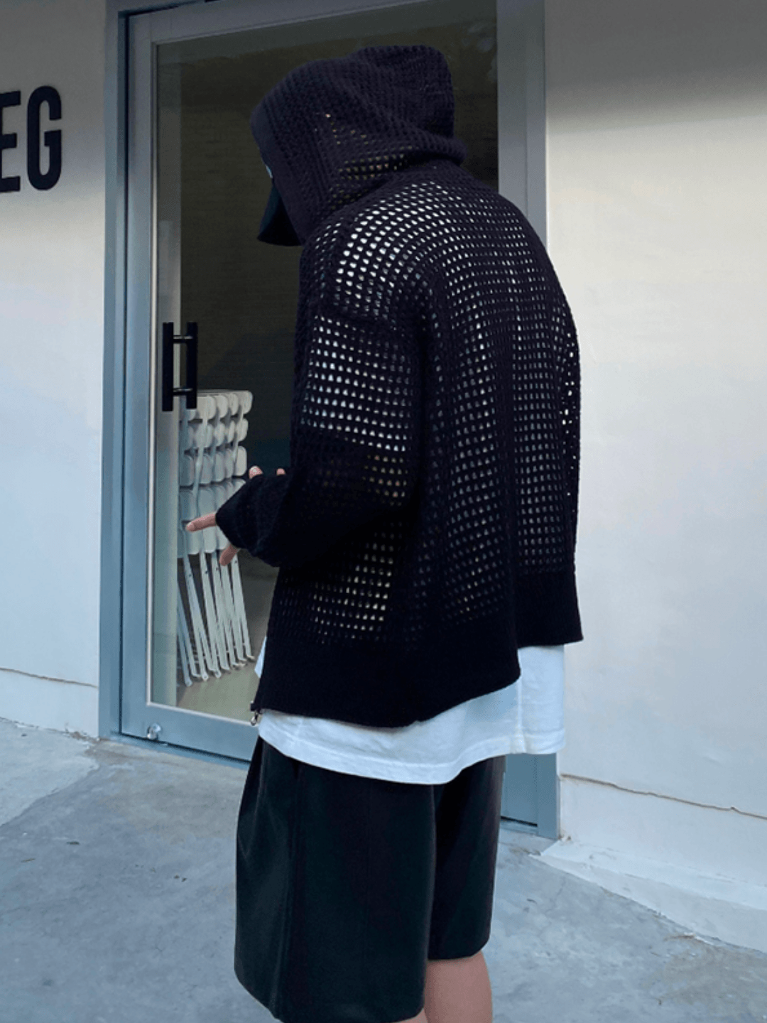 Trendy mesh hoodie NA204