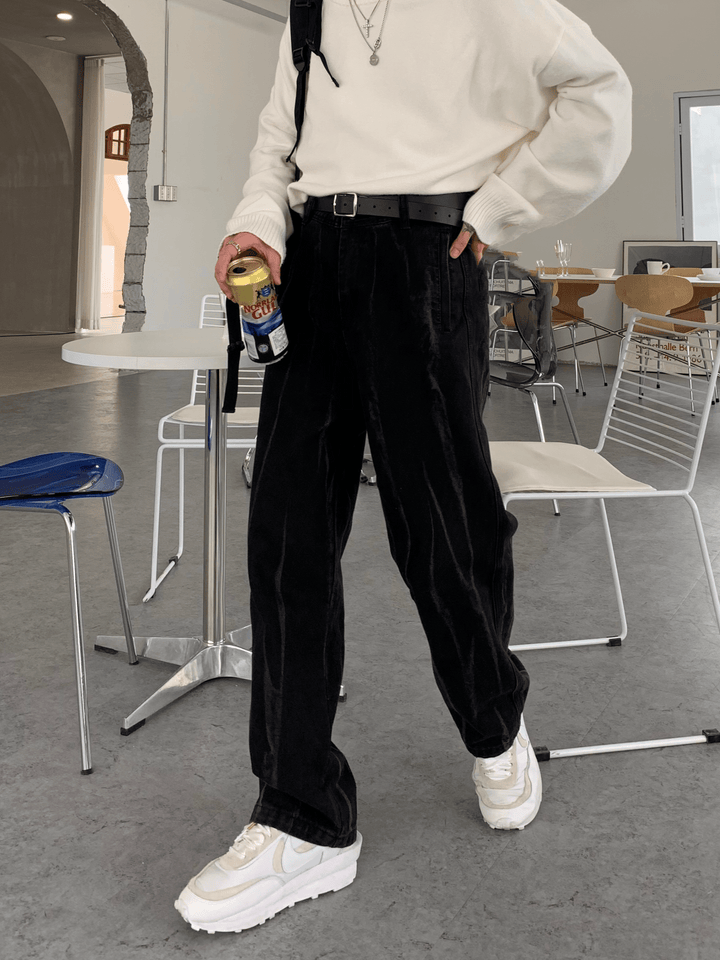 [CUIBUJU] Korean slim casual all-match trousers na797