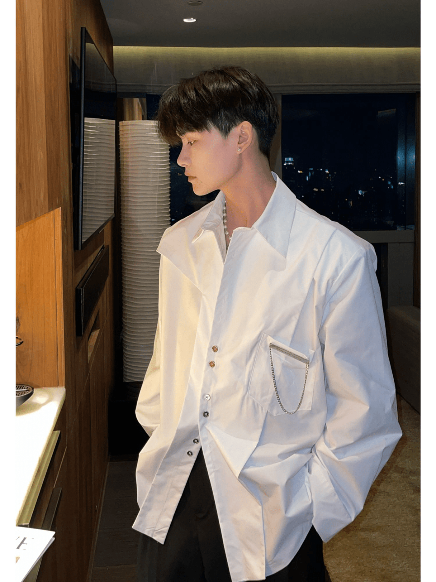 [CUIBUJU] long-sleeved loose Korean version shirt na794 