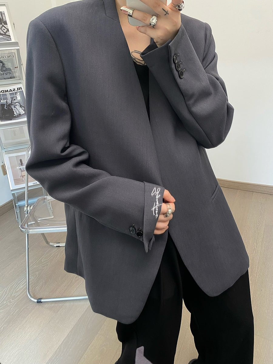 [EVERDANA] Slim Fit Design Suit Jacket NA231