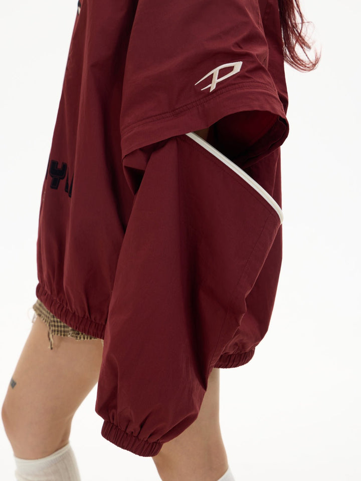 [PeopleStyle] 배지 Embroidery Retro Sport V-Neck Sweatshirt na788